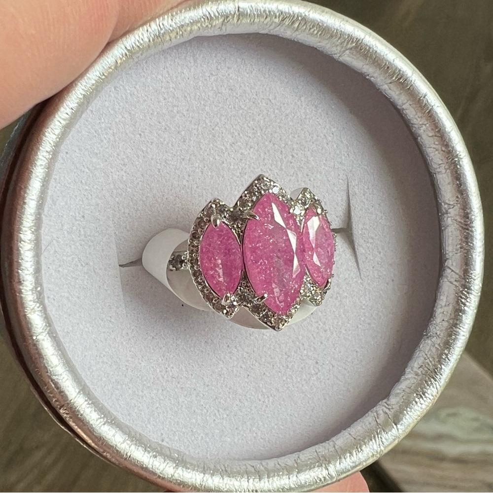 BP pink ice crystal ring 7 Blissful blessings